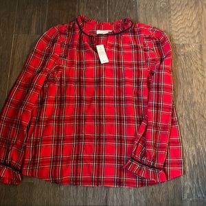 Loft plaid blouse